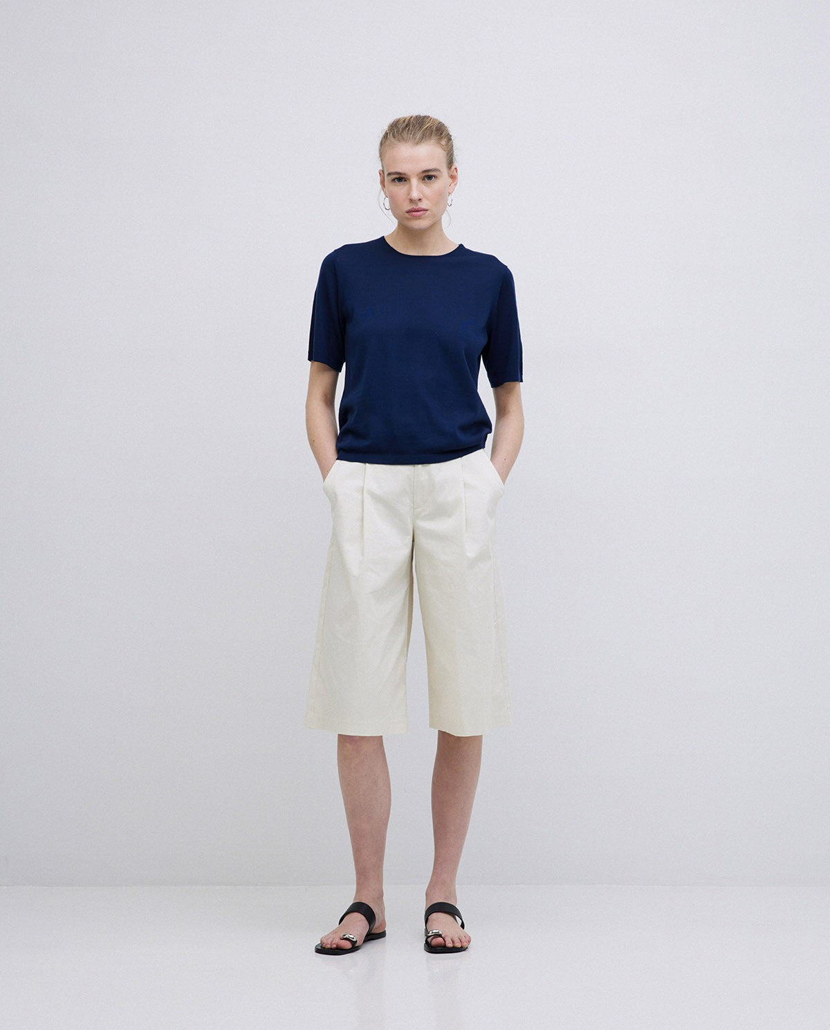 Yerse Short Natural RAINCOAT BERMUDA SHORTS