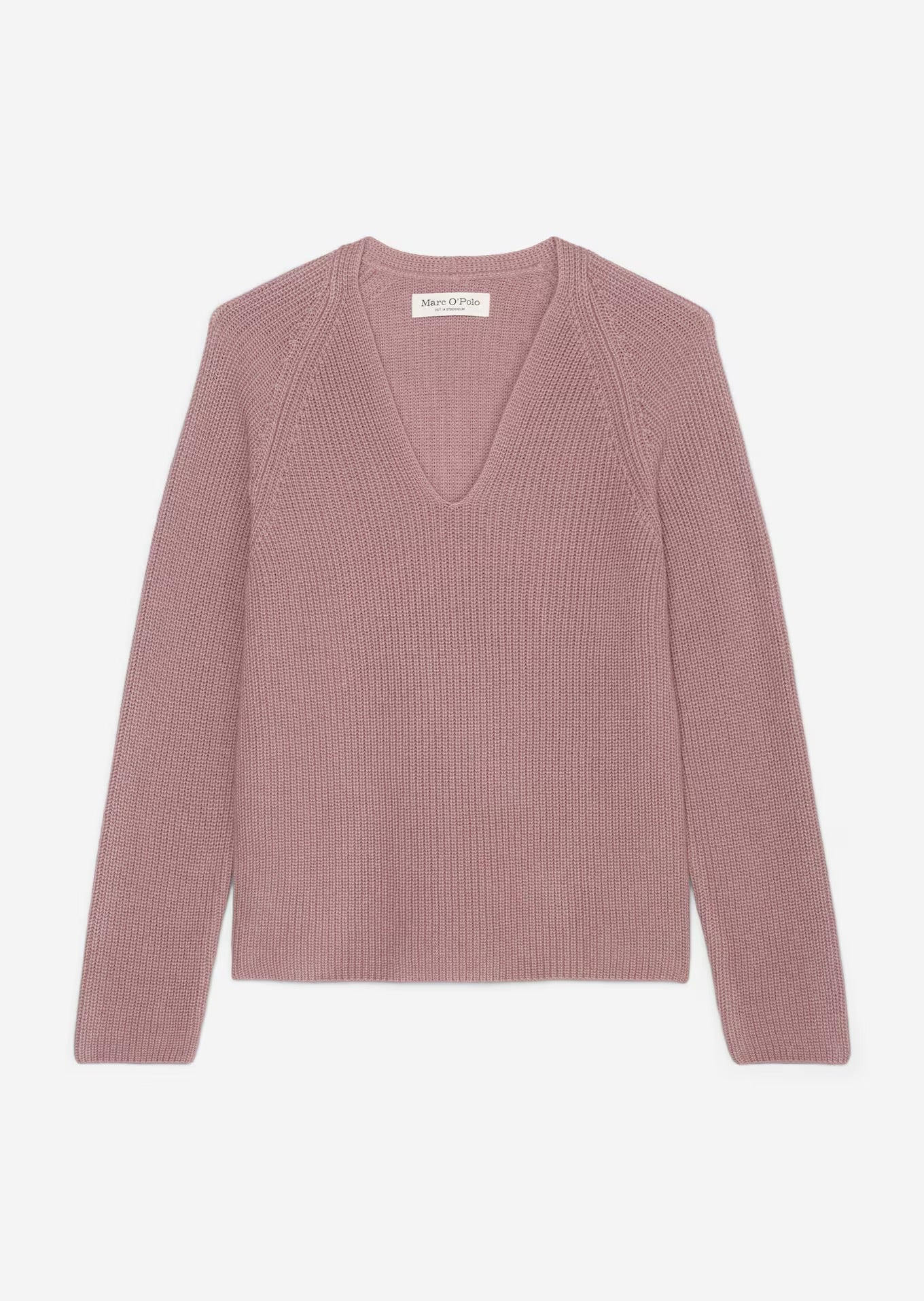 Marc O Polo V-NECK KNITTED SWEATER RELAXED MADE FROM SOFT COTTON YARN