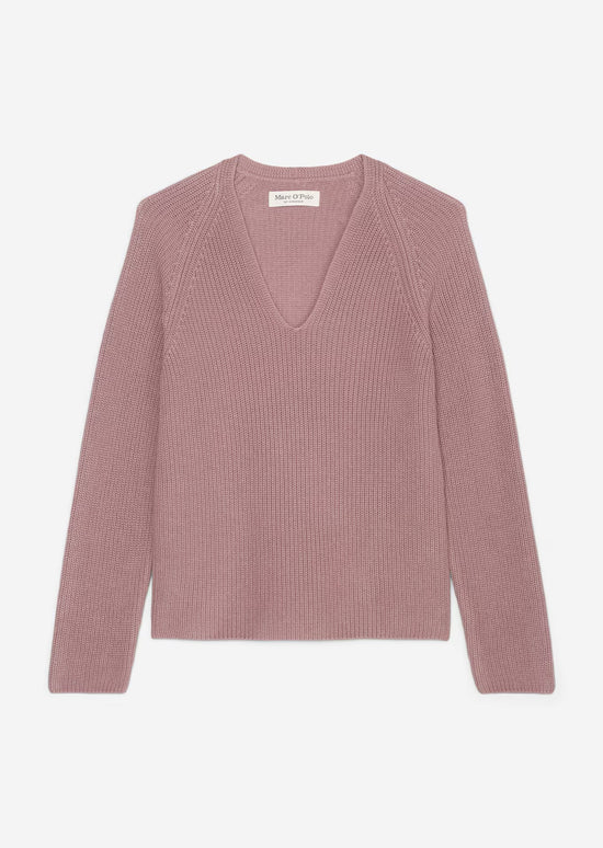 Marc O Polo V-NECK KNITTED SWEATER RELAXED MADE FROM SOFT COTTON YARN