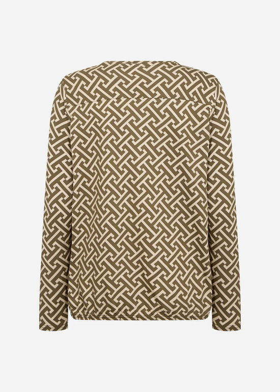 Soya Concept SC-FELICITY AOP 520 BLOUSE DARK GREEN