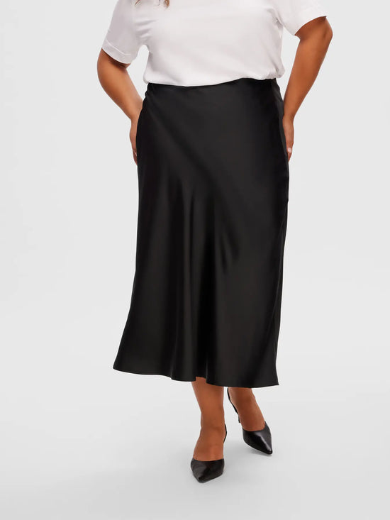 Selected/Femme SATIN MIDI SKIRT Delicioso