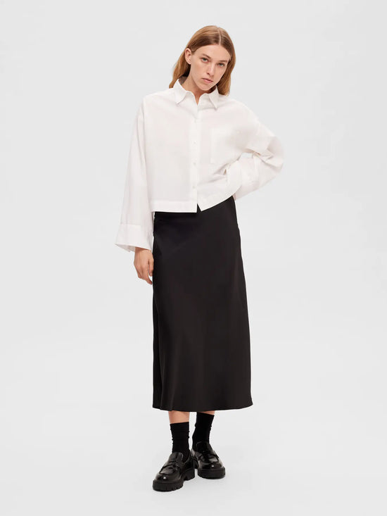 Selected/Femme SATIN MIDI SKIRT Delicioso