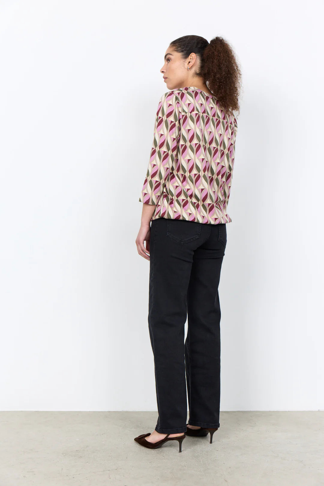 Soya Concept SC-FELICITY AOP 552 BLOUSE DARK RED