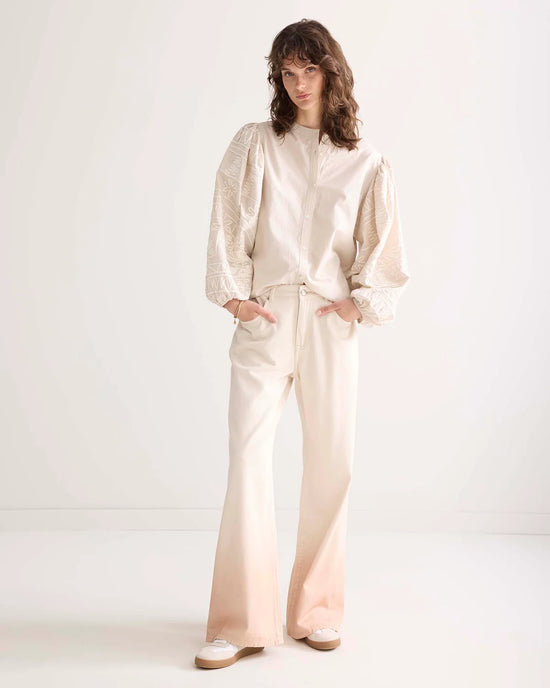 Summum Woman BLOUSE WITH EMBROIDERED SLEEVES