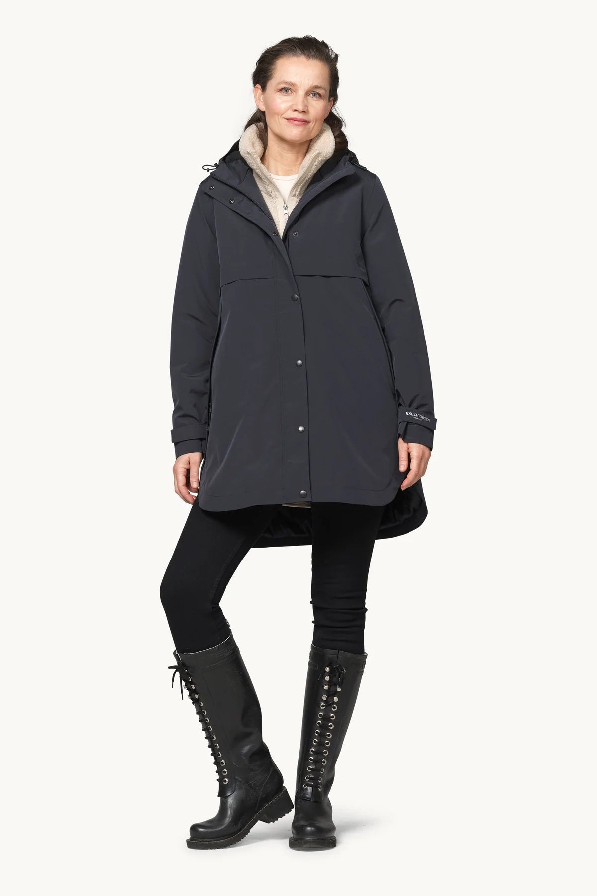 Ilse Jacobsen PADDED RAINCOAT - DARK INDIGO