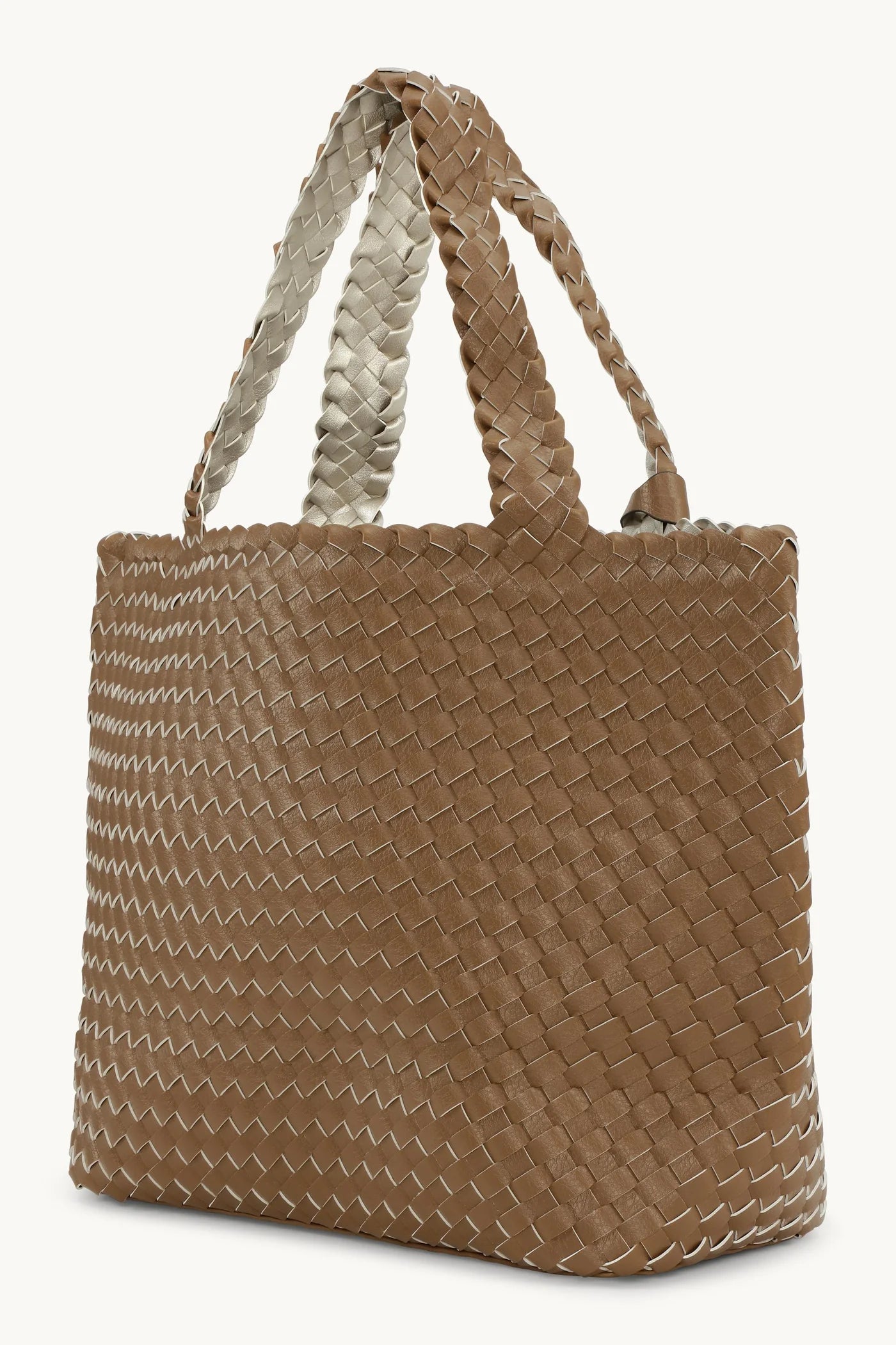 Ilse Jacobsen TOTE BAG BRAIDED - GOLDY SAND DOLLAR METALLIC