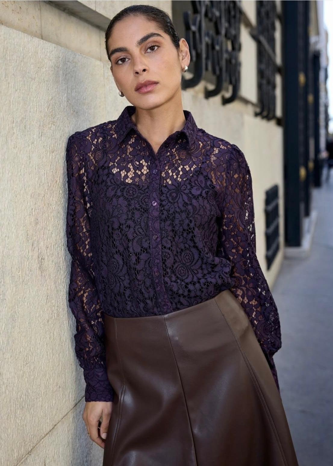 Soya Concept SC-BECKIE 18 SKIRT DARK BROWN