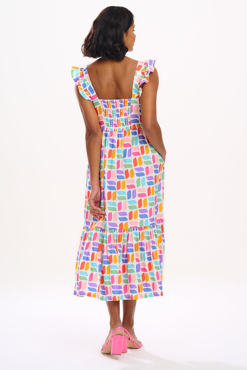Sugarhill Brighton  ESTELLE SHIRRED MIDI SUNDRESS