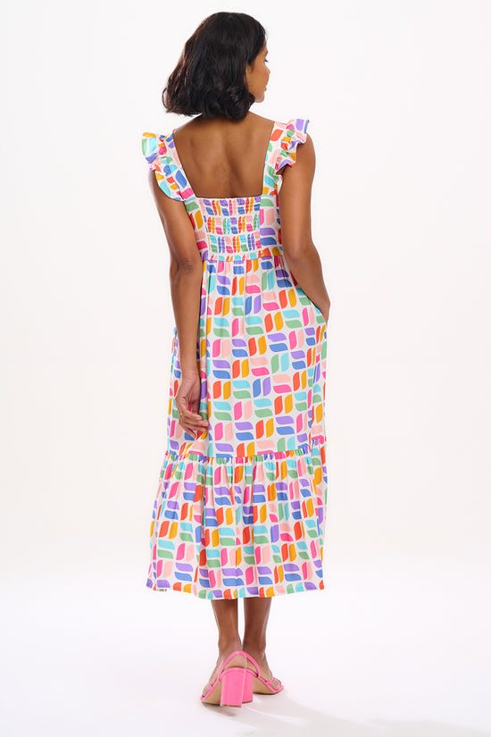 Load image into Gallery viewer, Sugarhill Brighton  ESTELLE SHIRRED MIDI SUNDRESS
