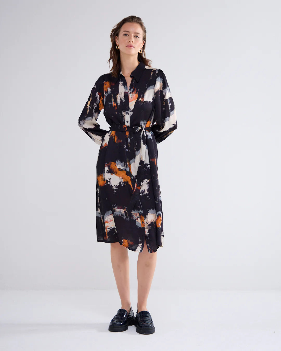 Summum Woman SHIRT DRESS WITH BALLOON SLEEVES