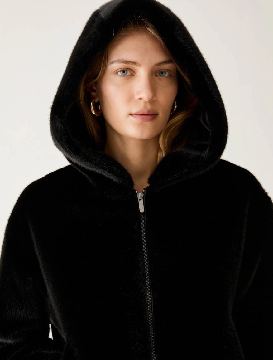 Pennyblack Soft and warm bomber jacket - BLACK