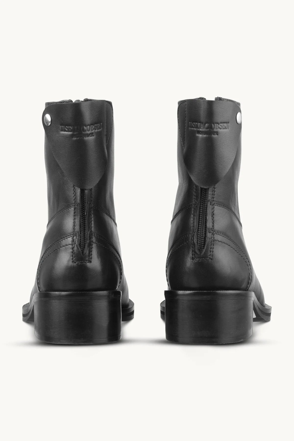 Ilse Jacobsen LEATHER ANKLE BOOTS - BLACK BLACK