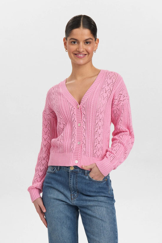 Numph NUMORELLO CARDIGAN - Pink Cosmos