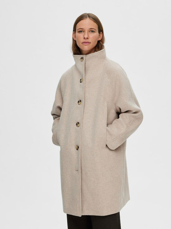 Selected/Femme SLEEK COAT Sandshell