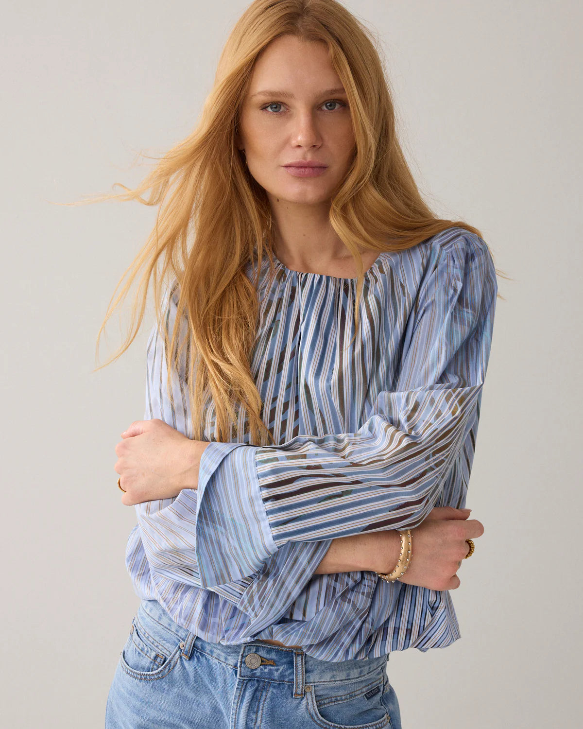 Summum Woman PLEATED TOP WITH PRINT