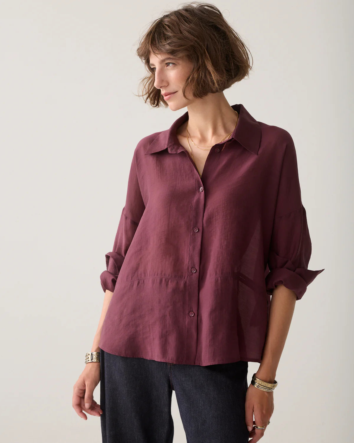 Summum Woman WEAR-YOUR-WAY BLOUSE IN LYOCELL BLEND
