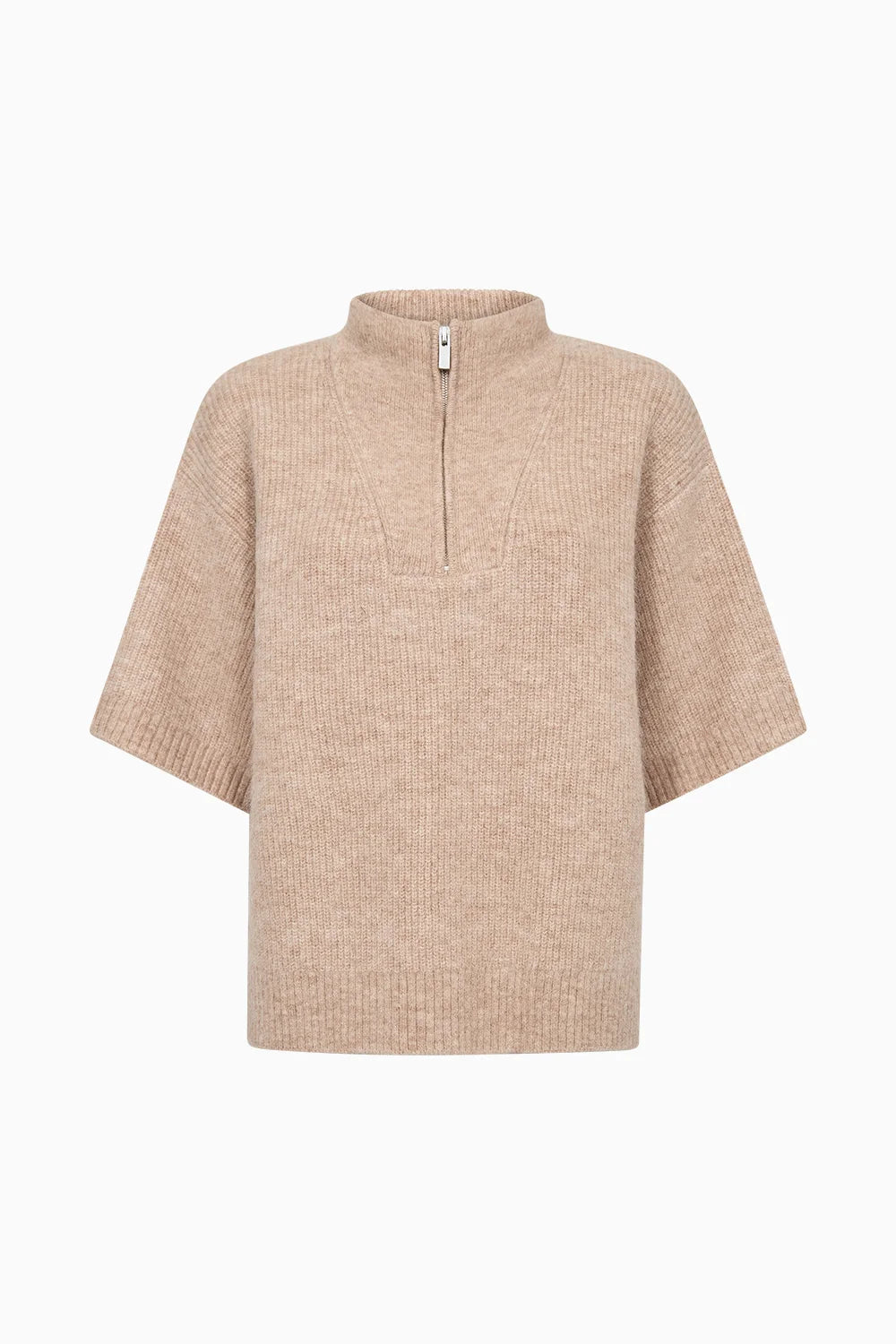 Pieszak PD-Zally Half Zip Knit - Warm Beige Melange