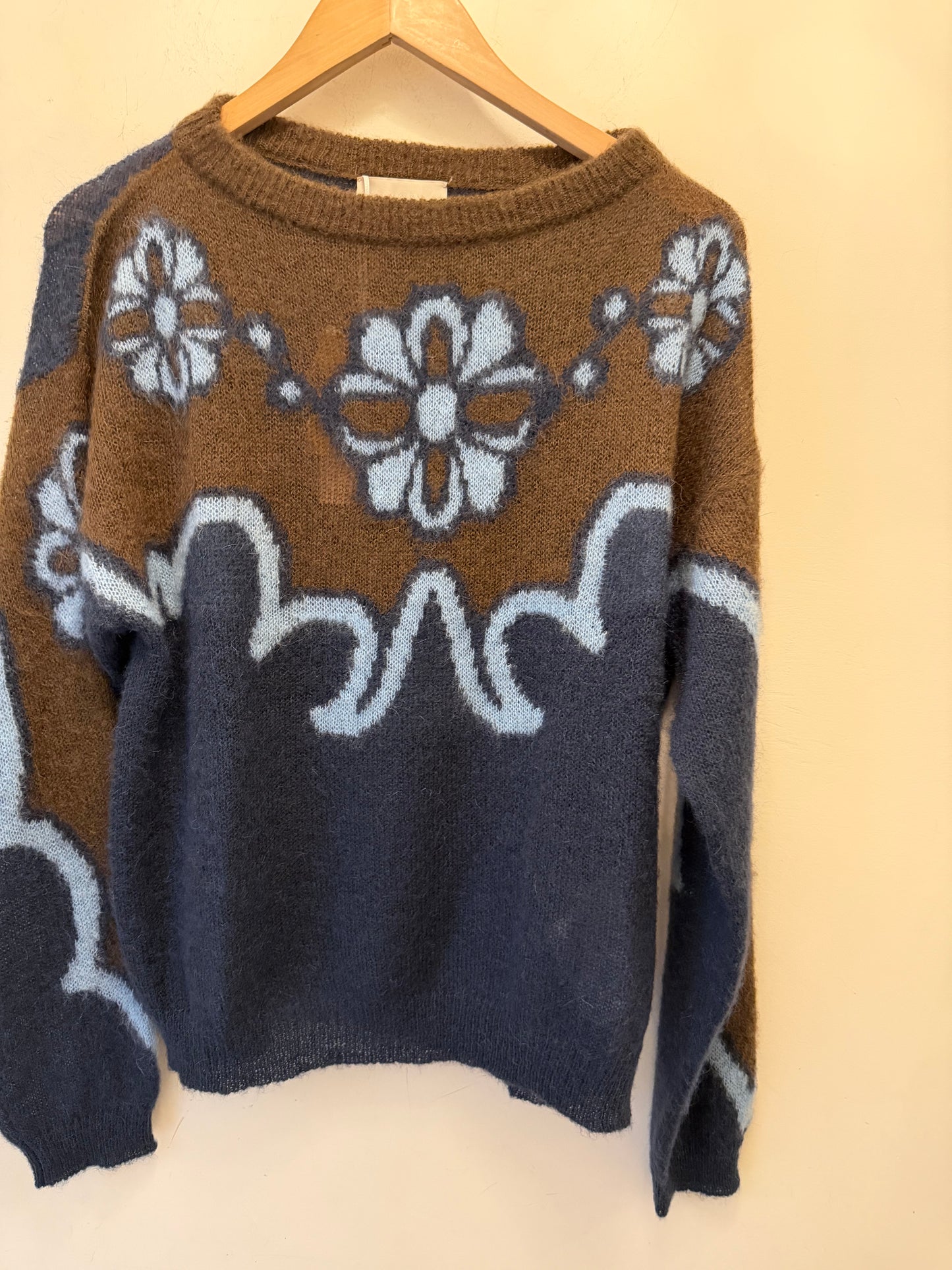 I Blue INTARSIA JUMPER NAVY