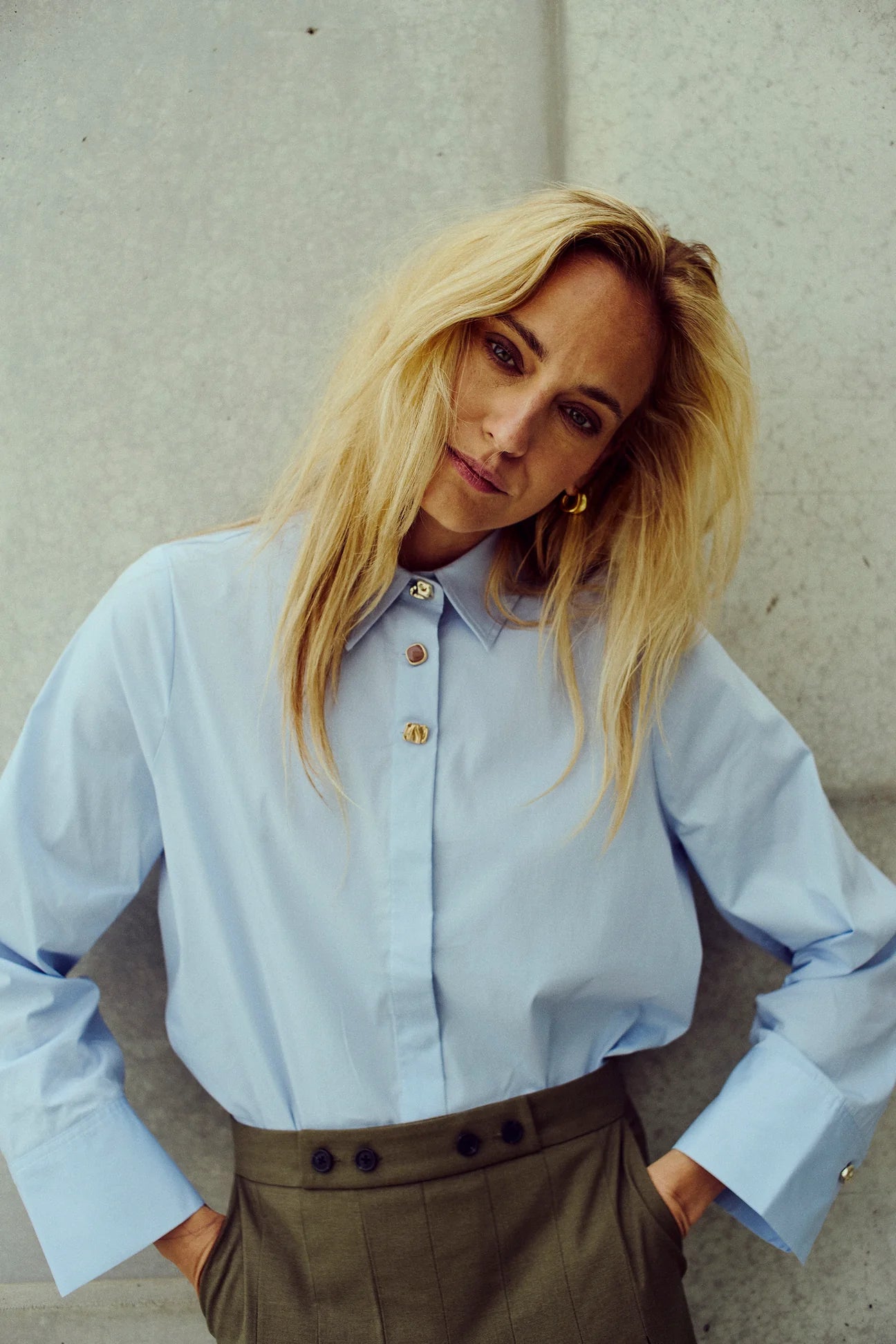 Pieszak PD-Nyla Poplin Deco Shirt - Air Blue