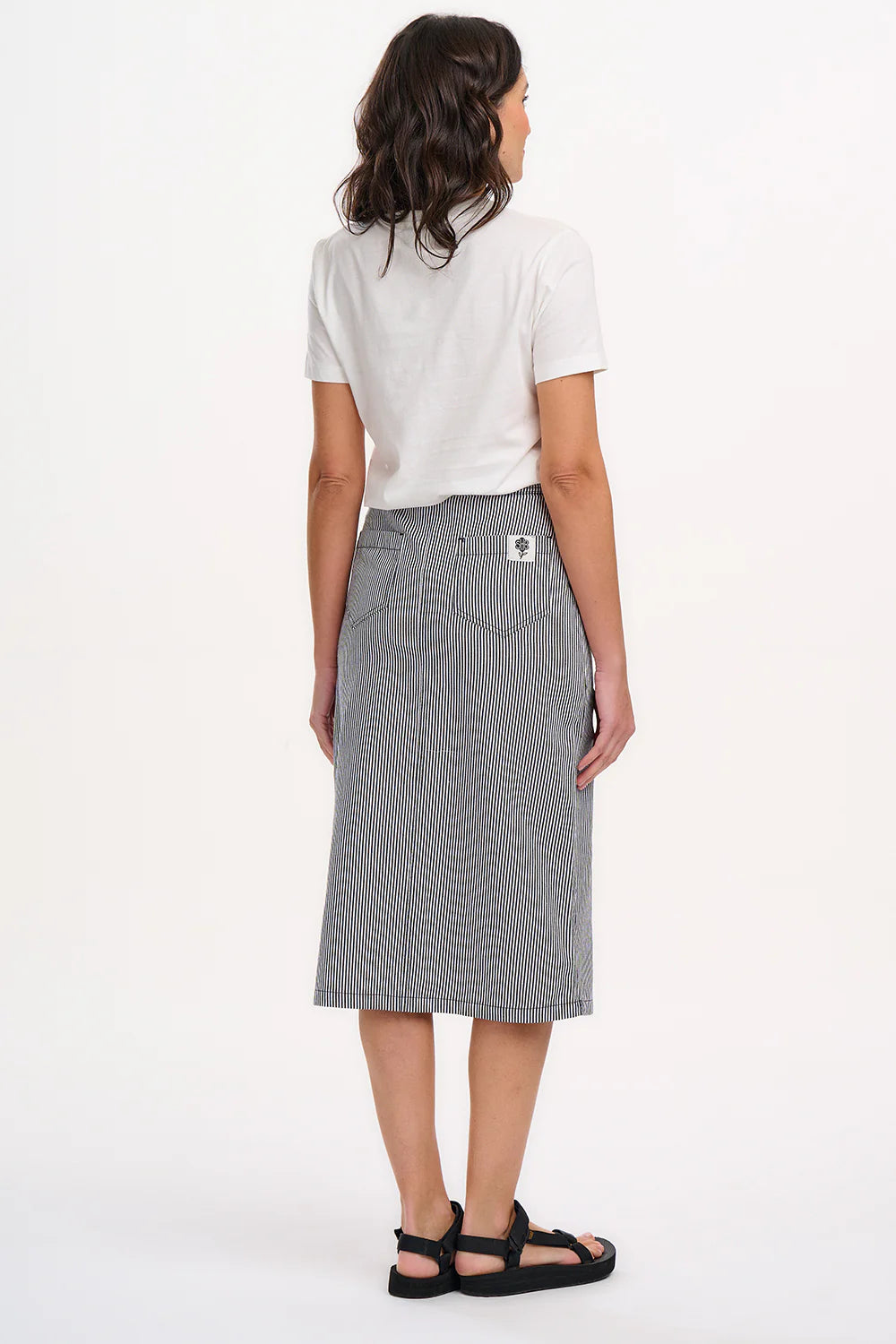 Sugarhill Brighton Amaya Midi Skirt - Monochrome Stripe