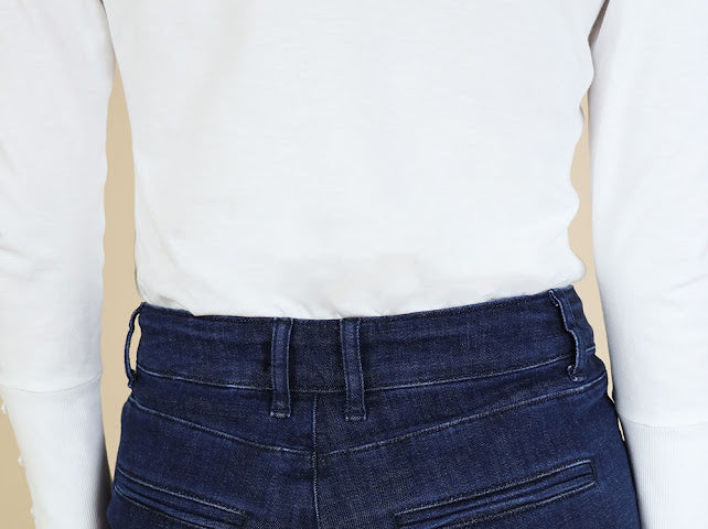 No2mor0 Roxy Straight Leg Trouser - 26" Leg Dark wash