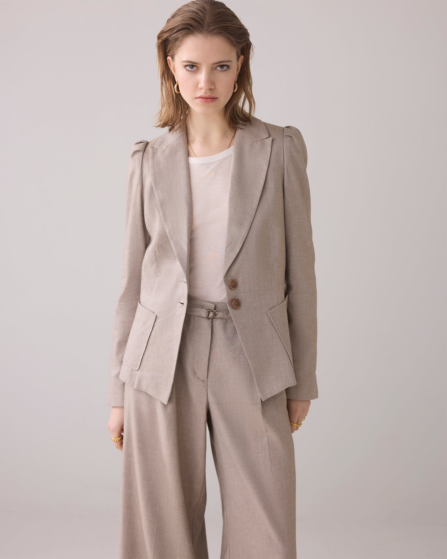 Summum Woman TAILORED BLAZER IN A LINEN BLEND