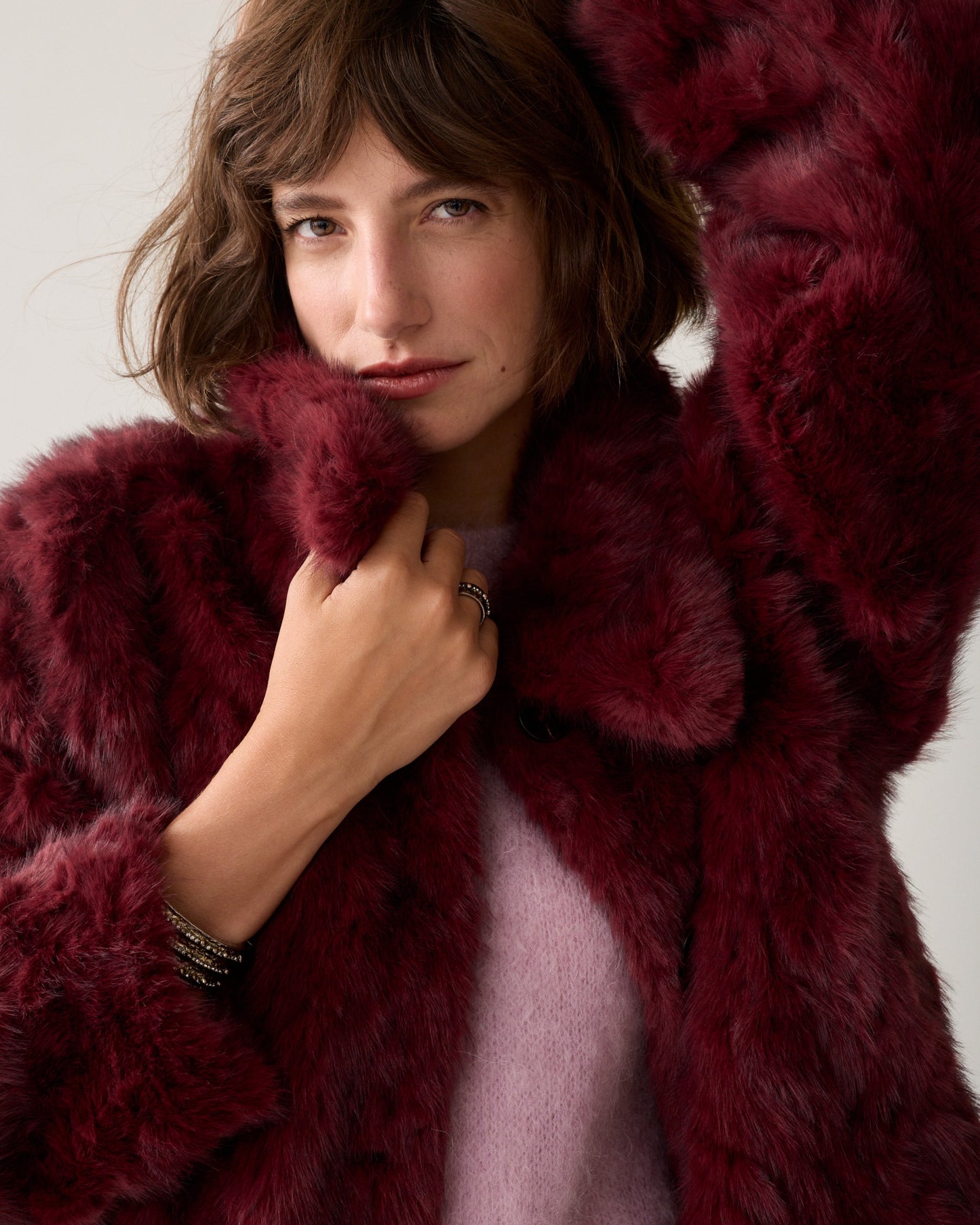 Summum Woman JACKET IN SOFT FAUX FUR