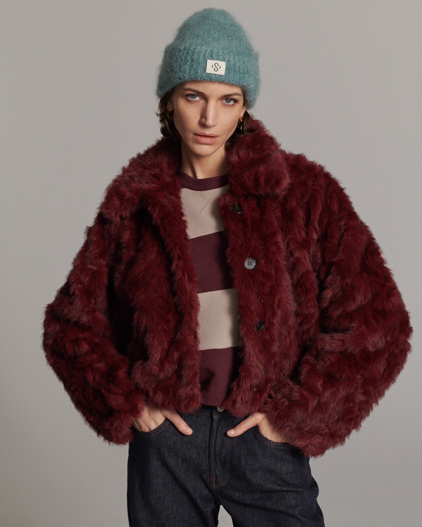 Summum Woman JACKET IN SOFT FAUX FUR