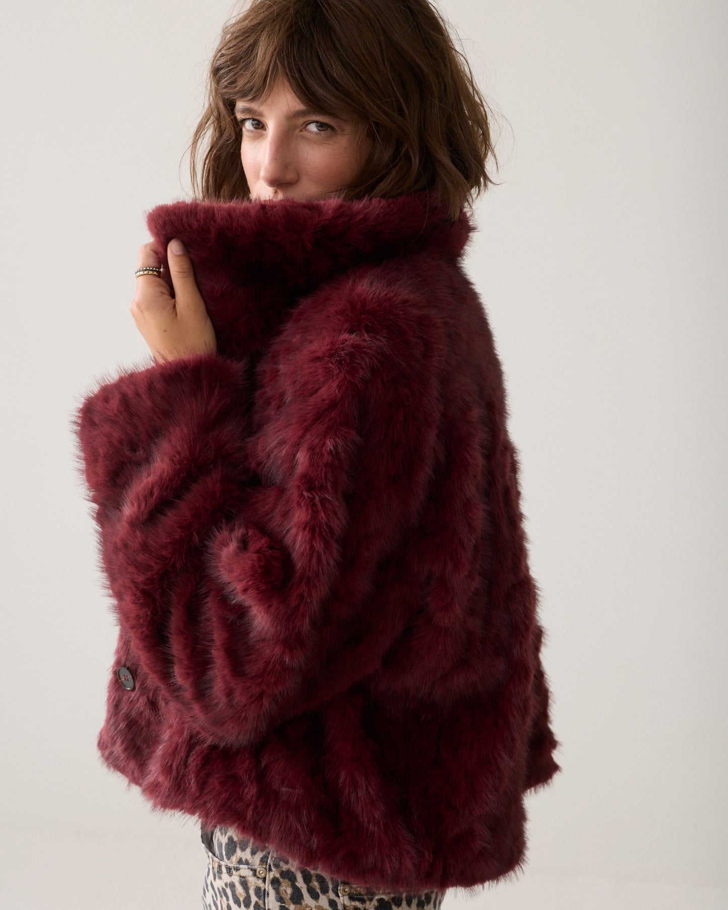 Summum Woman JACKET IN SOFT FAUX FUR