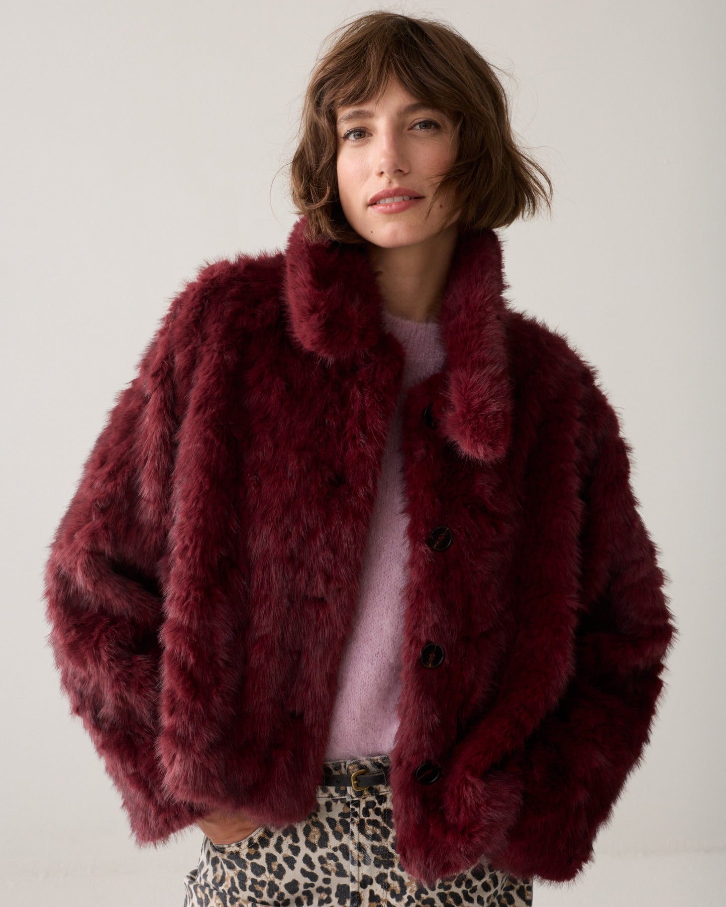 Summum Woman JACKET IN SOFT FAUX FUR