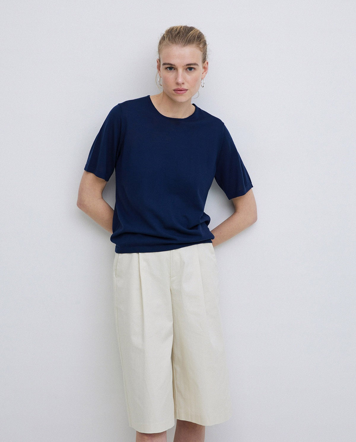 Yerse Short Natural RAINCOAT BERMUDA SHORTS
