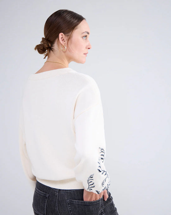 Summum Woman JUMPER WITH BOTANICAL EMBROIDERY