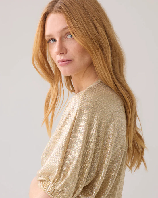 Load image into Gallery viewer, Summum Woman TOP IN METALLIC JERSEY
