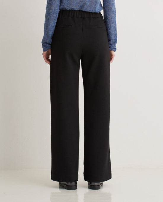Yerse BLACK WIDE STRETCHY TROUSERS