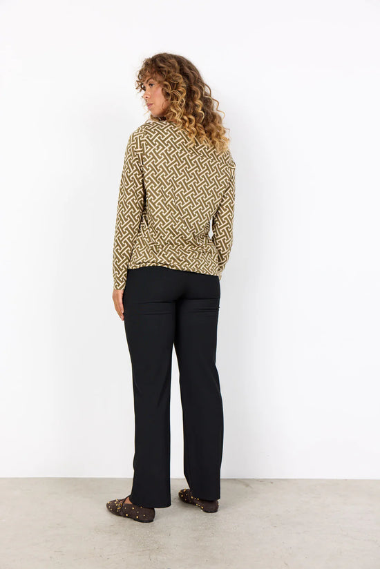 Soya Concept SC-FELICITY AOP 520 BLOUSE DARK GREEN