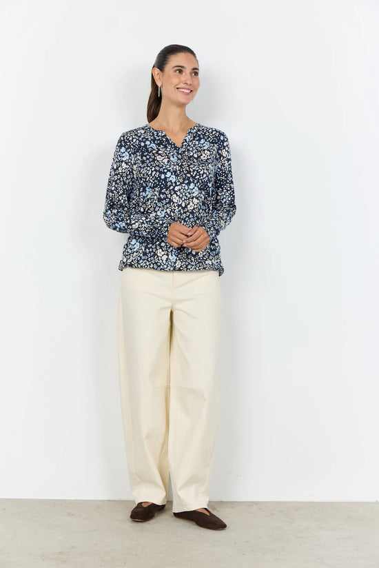 Soya Concept  SC-FELICITY AOP 532 BLOUSE NAVY