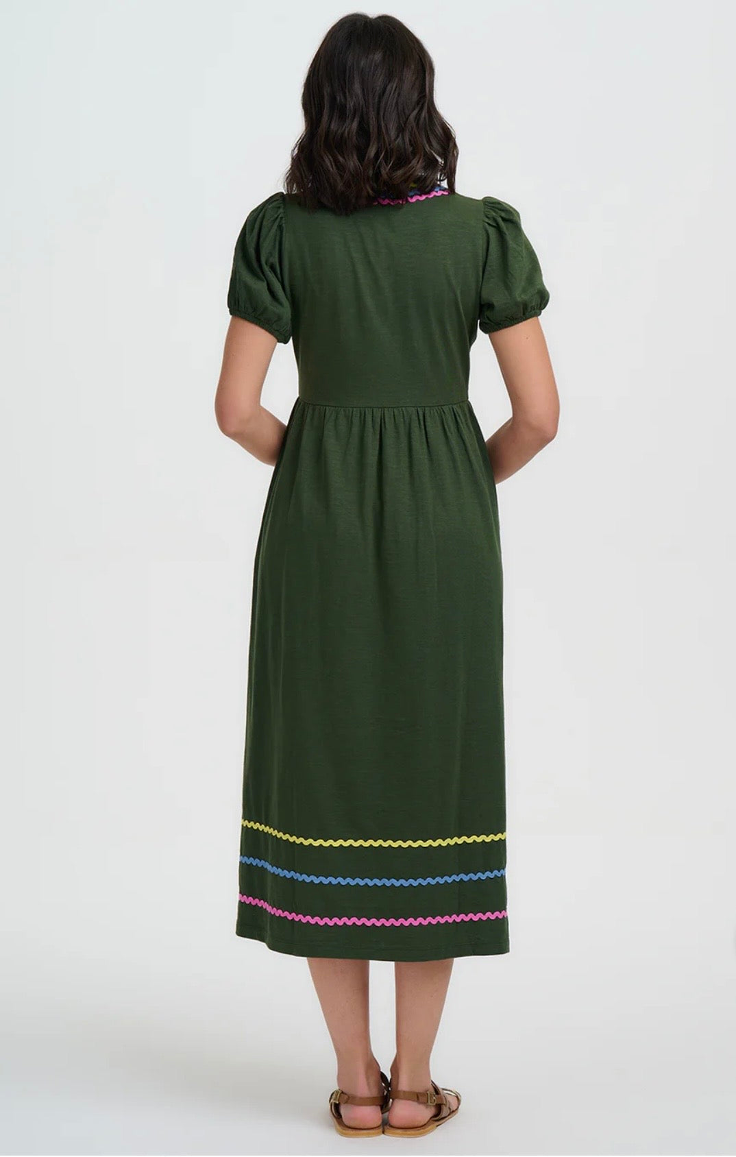Sugarhill Brighton Renee Jersey Midi Dress - Olive, Ric Rac