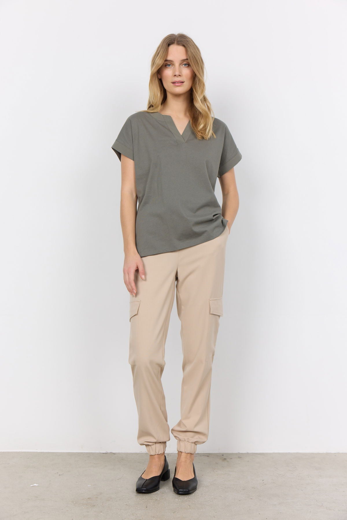 Soya Concept SC-DERBY 27 T-SHIRT DUSTY GREEN
