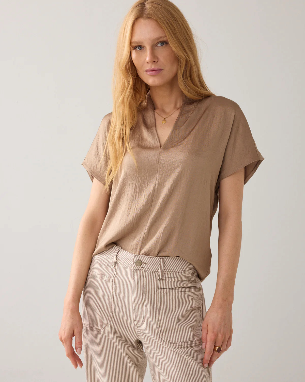Summum Woman SHINY V-NECK TOP