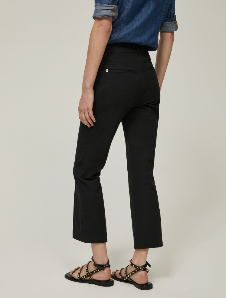 Pennyblack Stretch cotton mini flare trousers Black