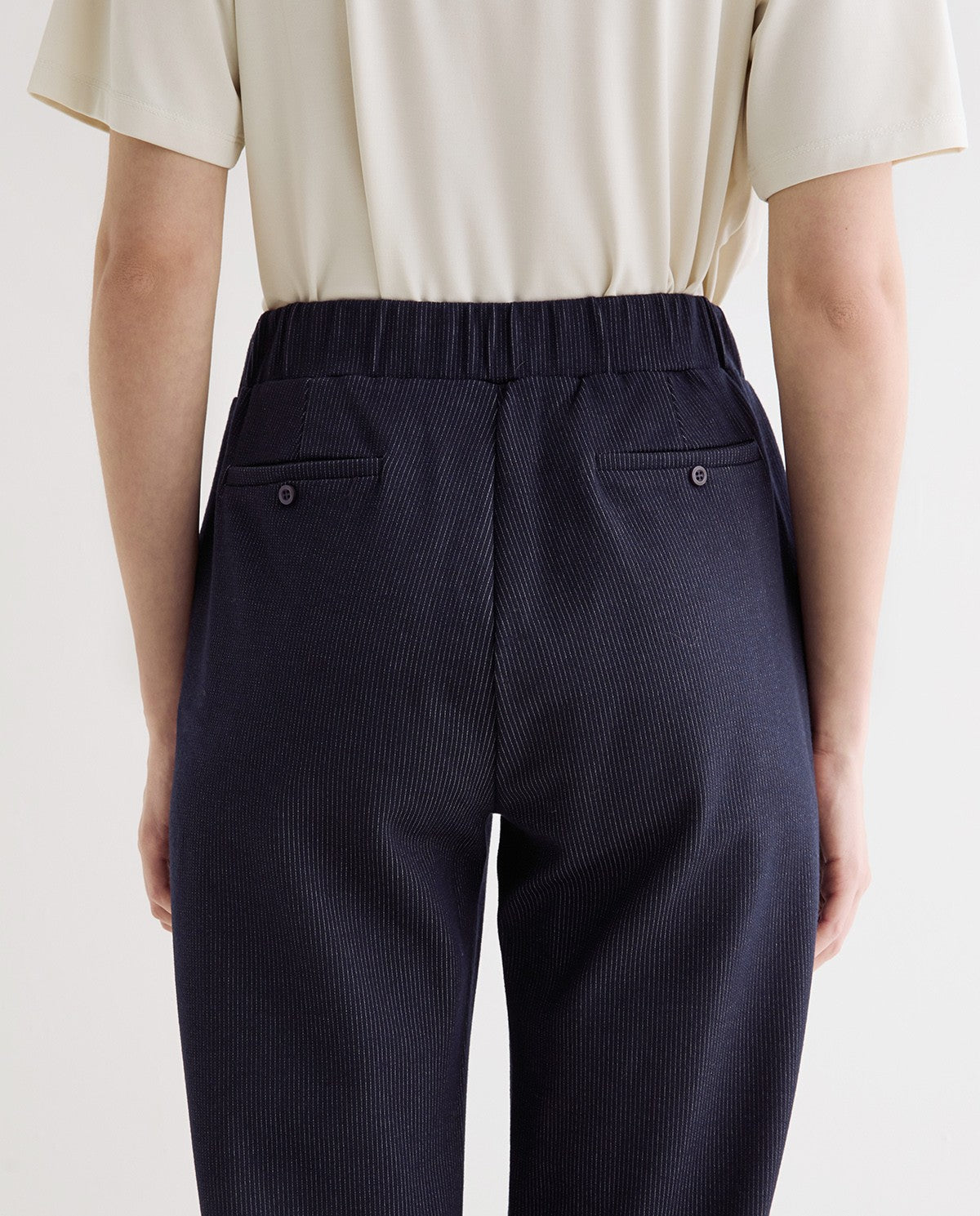 Yerse PINSTRIPE STRAIGHT TROUSERS