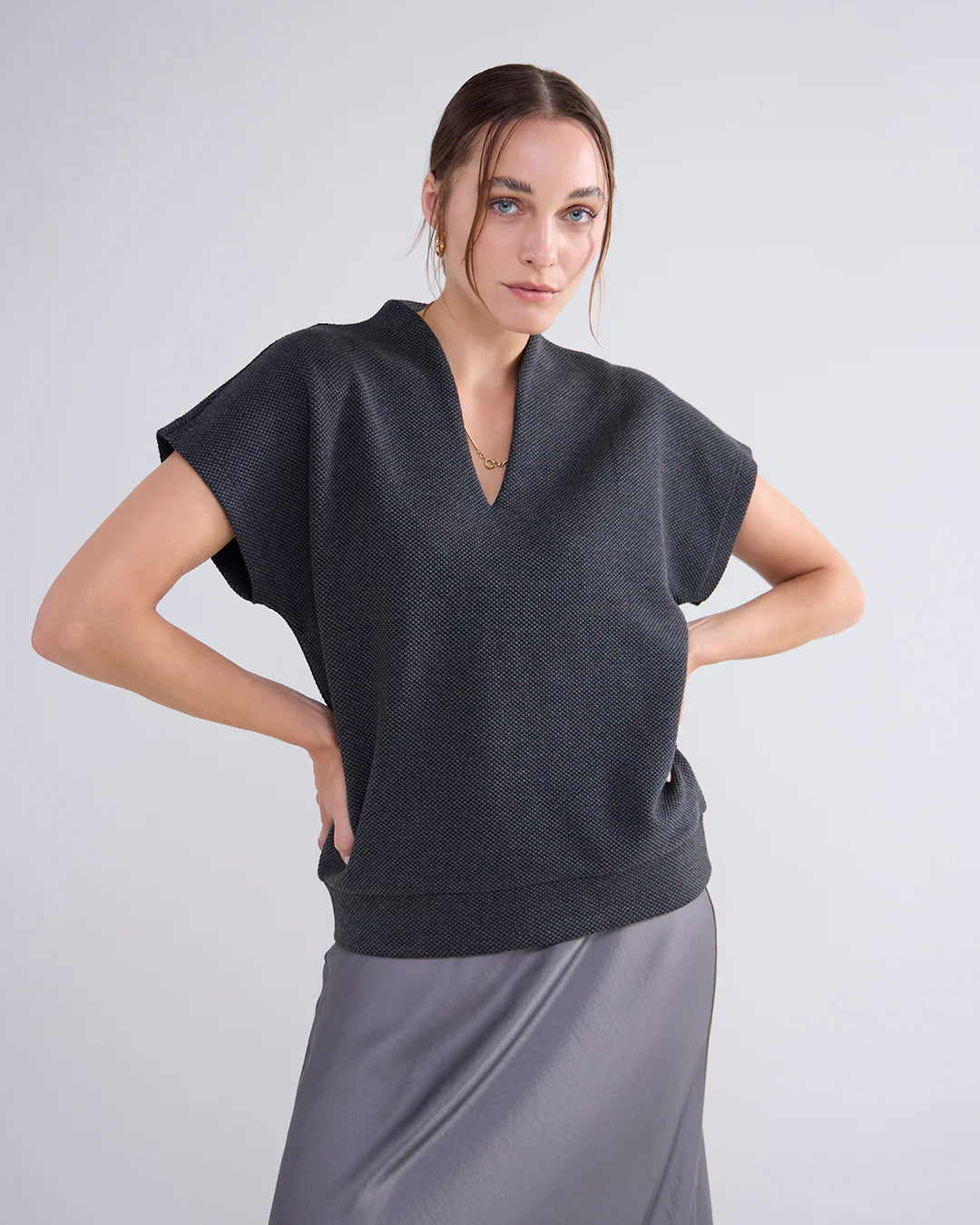 Summum Woman TOP MADE OF WAFFLE-STRUCTURED FABRIC