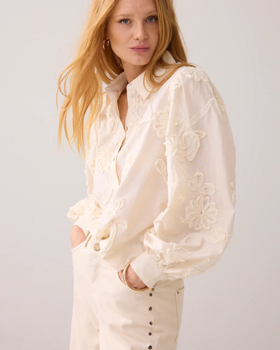 Summum Woman BLOUSE WITH FLOWER TAPE