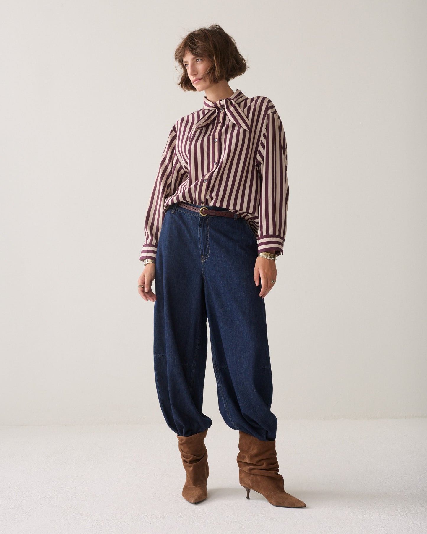 Summum Woman STRIPED ECOVERO BLOUSE