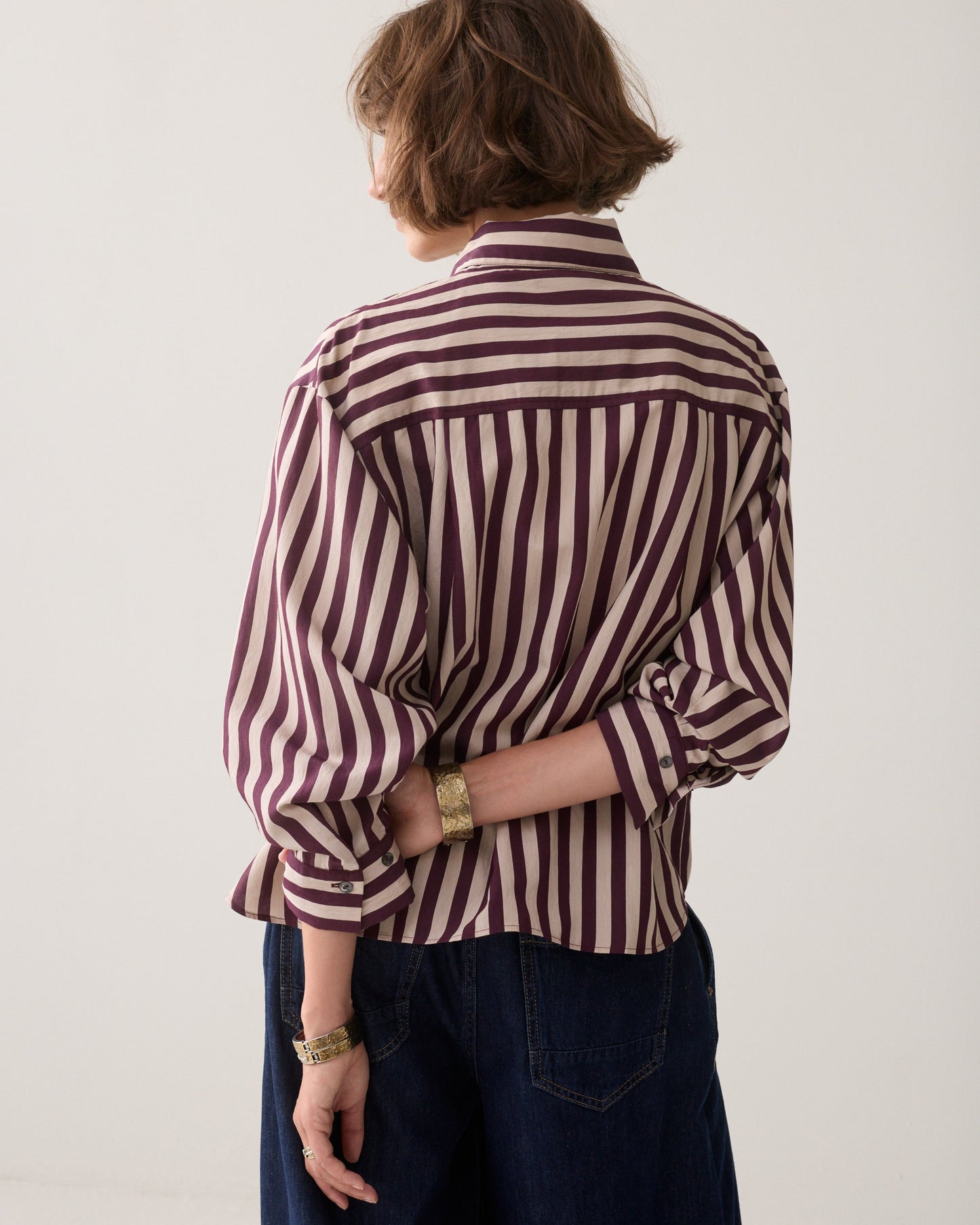 Summum Woman STRIPED ECOVERO BLOUSE