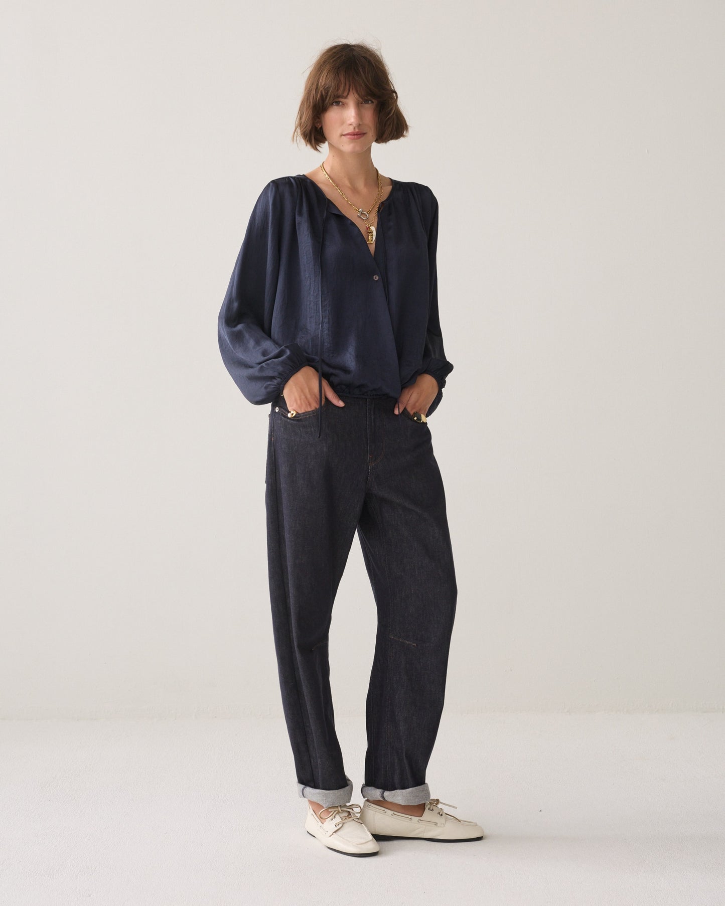 Summum Woman Silky top with bow