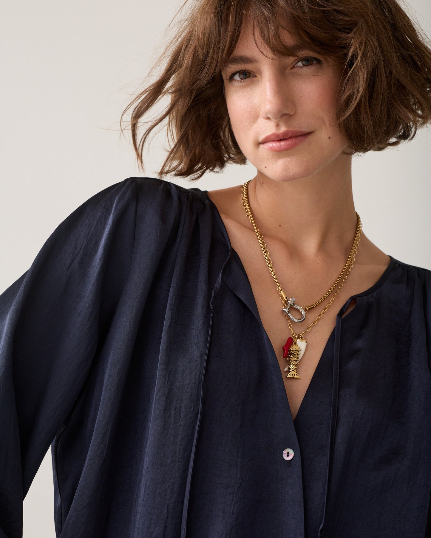 Summum Woman Silky top with bow