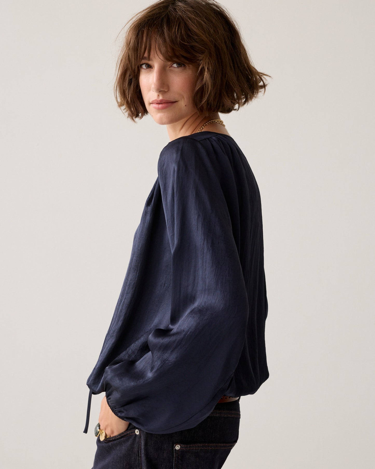 Summum Woman Silky top with bow