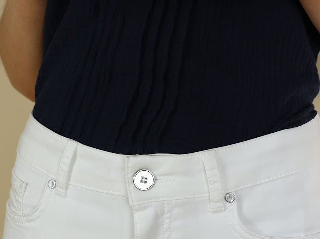 No2mor0 Unity 3/4 Tencel Trouser - 25" Leg White