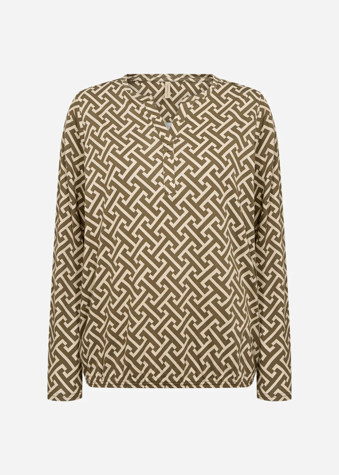 Soya Concept SC-FELICITY AOP 520 BLOUSE DARK GREEN